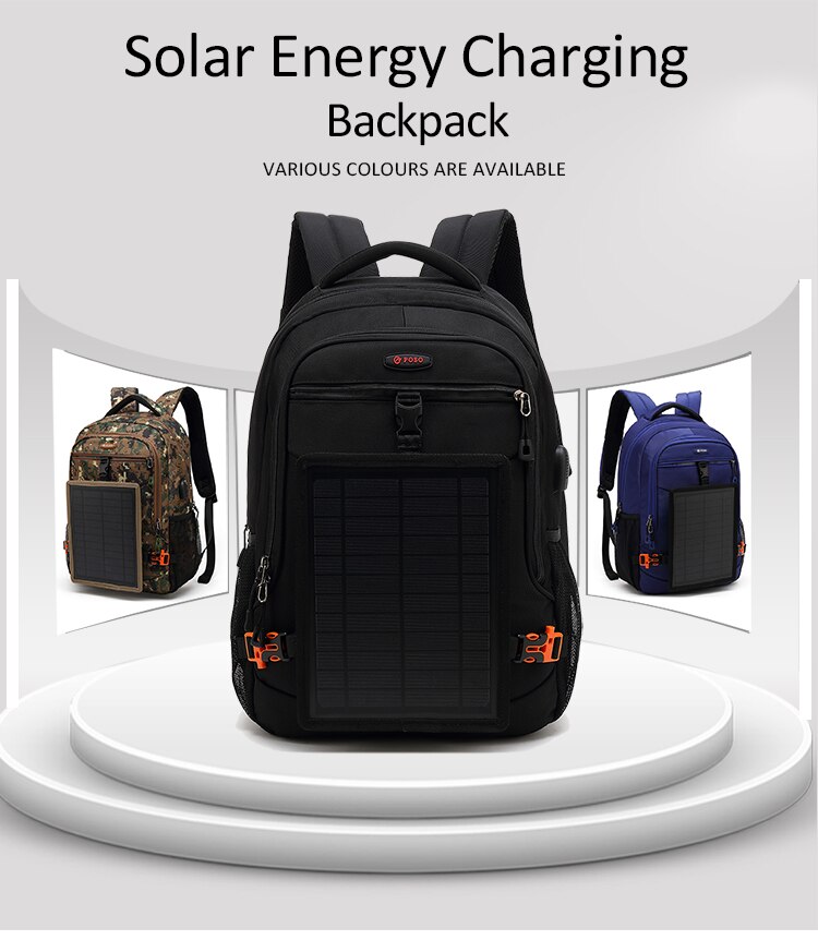Detachable Solar Panel Backpack